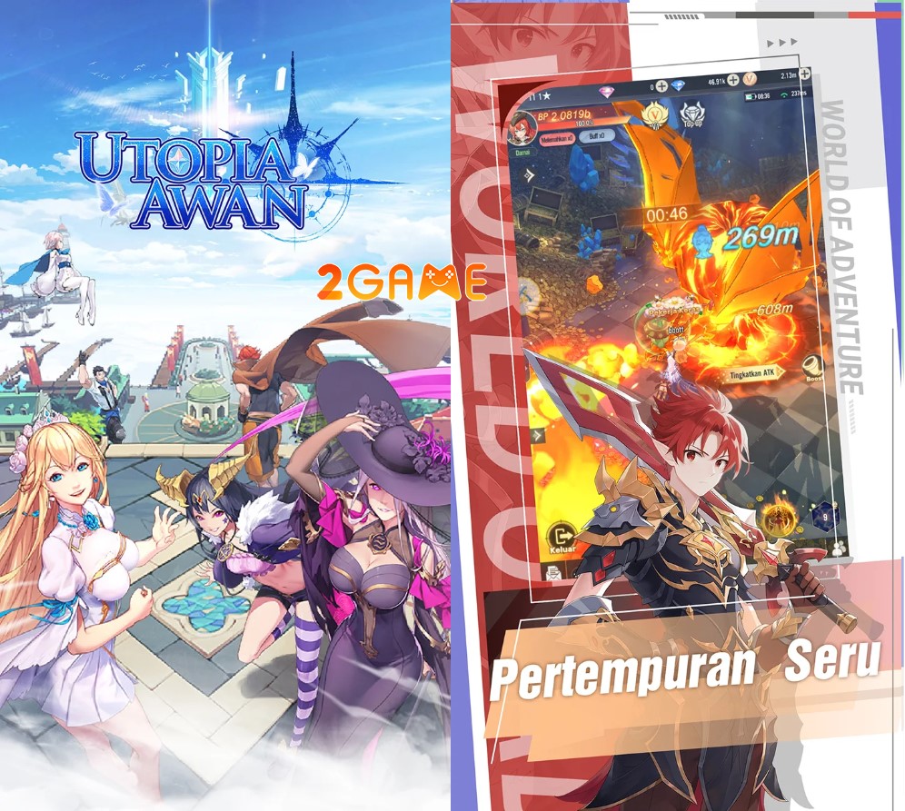 Utopia Awan Săn boss đầy kịch tính trên màn hình dọc