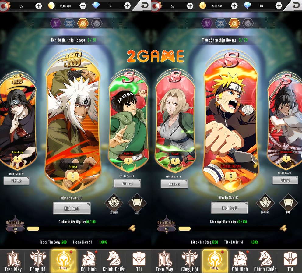 vu-tru-anh-hung-3 Đội hình Hokage gồm các nhân vật quen thuộc trong anime Naruto Vũ Trụ Anh Hùng