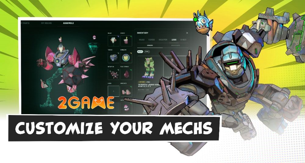 wreck-league-2 Sáng tạo robot chiến đấu của riêng mình trong game Wreck League wreck league 2