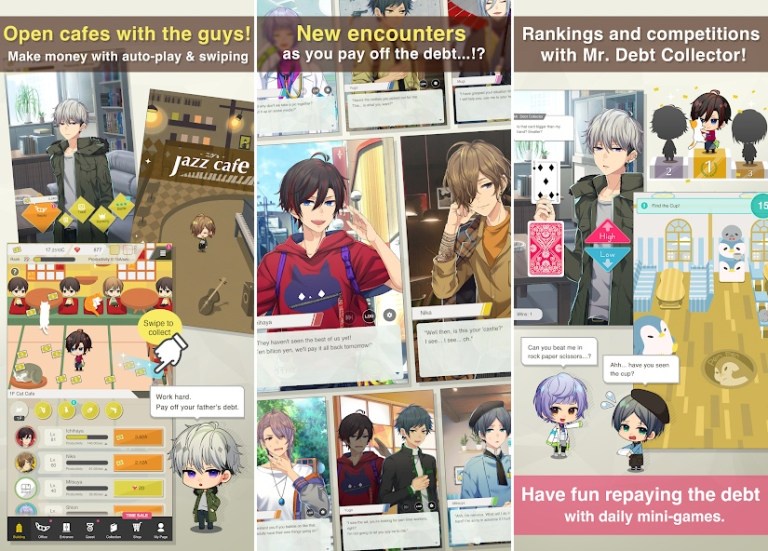 xv50gbu Million Dollar Boys: Trải nghiệm game otome lãng mạn, giải cứu chàng trai khỏi nợ nần