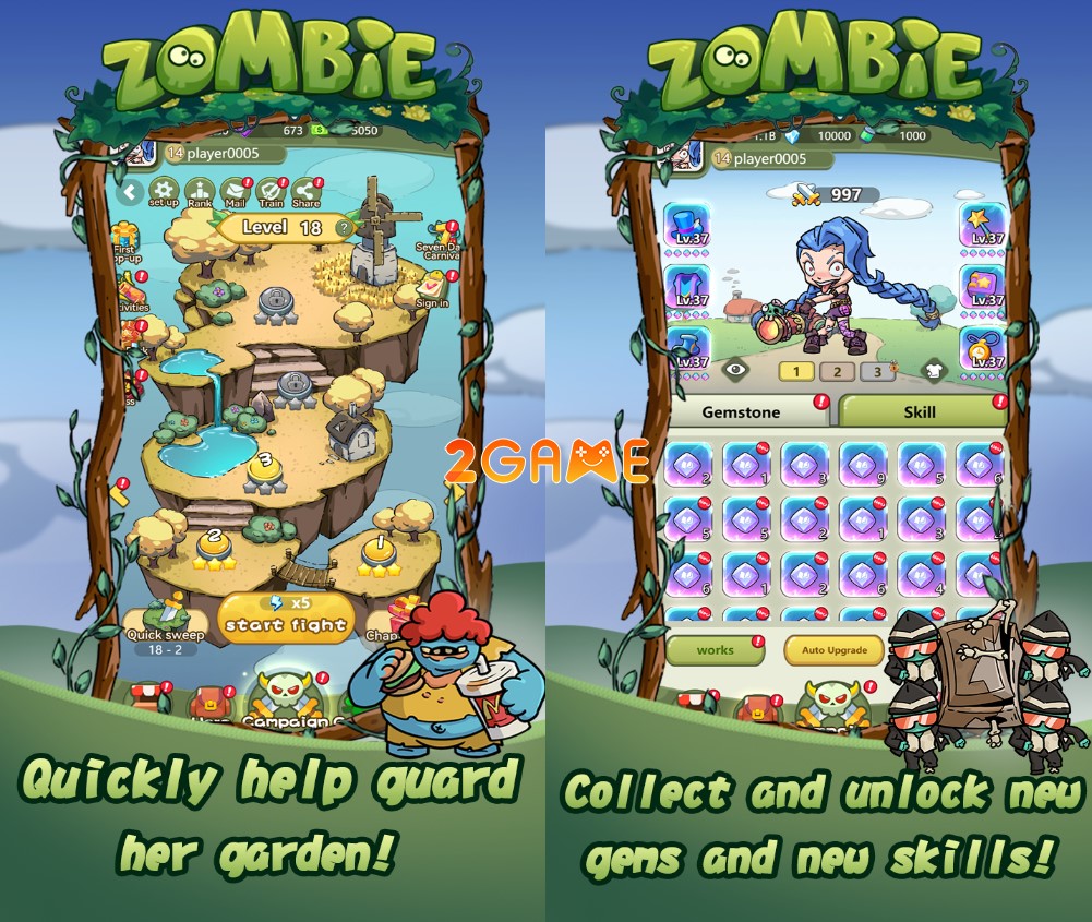 Zombie Garden – Game thủ thành chống lại zombie cực hấp dẫn zombie garden 3