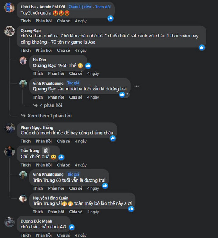 "Dưỡng sinh lạ" như các cụ U70: Lái phi cơ dame trụ căng đét, chơi game Phi Đội bốc nhất dòng không chiến tại Việt Nam 0609 phi doi 2022 4