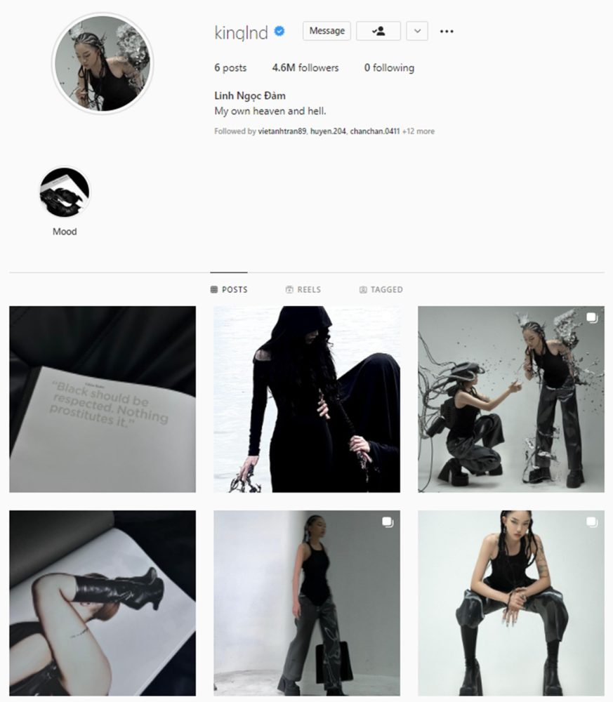 136-4 Bất ngờ Instagram gần 5 triệu follow của Linh Ngọc Đàm chỉ còn vài hình ảnh đen trắng 136 4