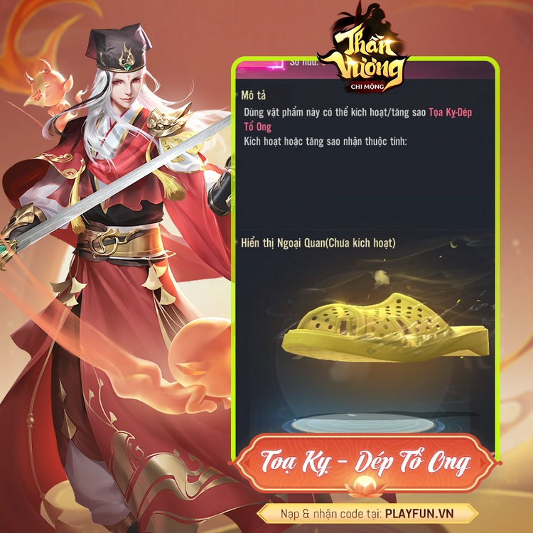 Xôn xao trước loạt vật phẩm “Điếu Cày, Mũ Cối, Tông Lào, Dép Tổ Ong” xuất hiện trong Thần Vương Chi Mộng, đúng là game hay cái gì cũng làm được 1402 than vuong chi mong 4