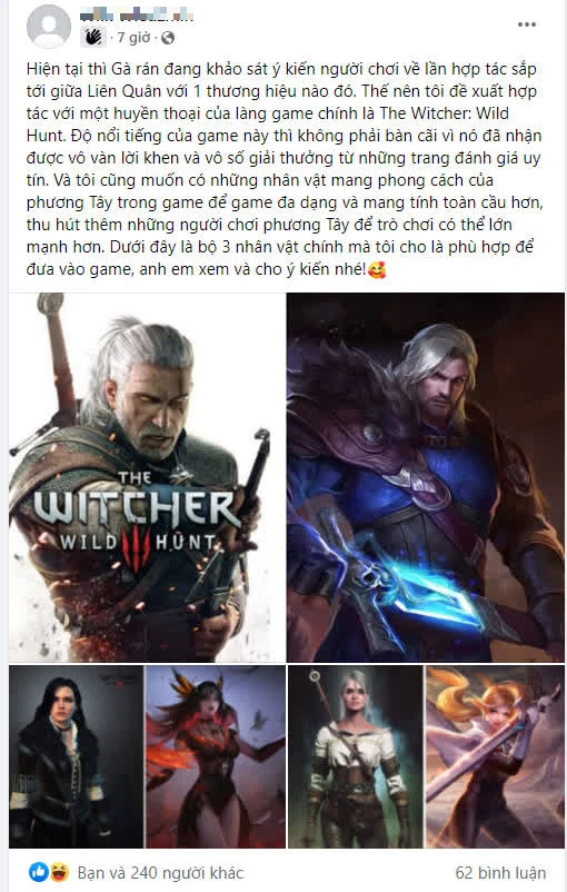 Game thủ muốn Liên Quân sẽ hợp tác với tượng đài làng game thế giới, thậm chí tạo luôn album tạo hình tướng - Ảnh 1. Game thủ muốn Liên Quân sẽ hợp tác với tượng đài làng game thế giới, thậm chí tạo luôn album tạo hình tướng - Ảnh 1.