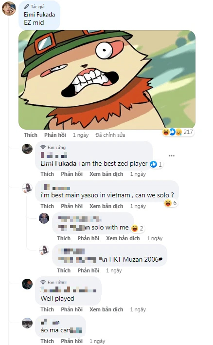 Biến thành tướng LMHT trên Fanpage kèm câu chốt Ez Mid, Eimi Fukada khiến game thủ Việt phấn khích - Ảnh 2. Biến thành tướng LMHT trên Fanpage kèm câu chốt Ez Mid, Eimi Fukada khiến game thủ Việt phấn khích - Ảnh 2.