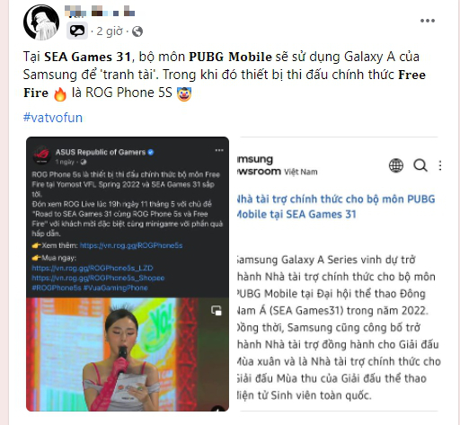 CĐM sốc khi biết điện thoại Free Fire được sử dụng tại SEA Games 31, tuyển thủ PUBG Mobile “chỉ biết khóc” - Ảnh 1. CĐM sốc khi biết điện thoại Free Fire được sử dụng tại SEA Games 31, tuyển thủ PUBG Mobile “chỉ biết khóc” - Ảnh 1.