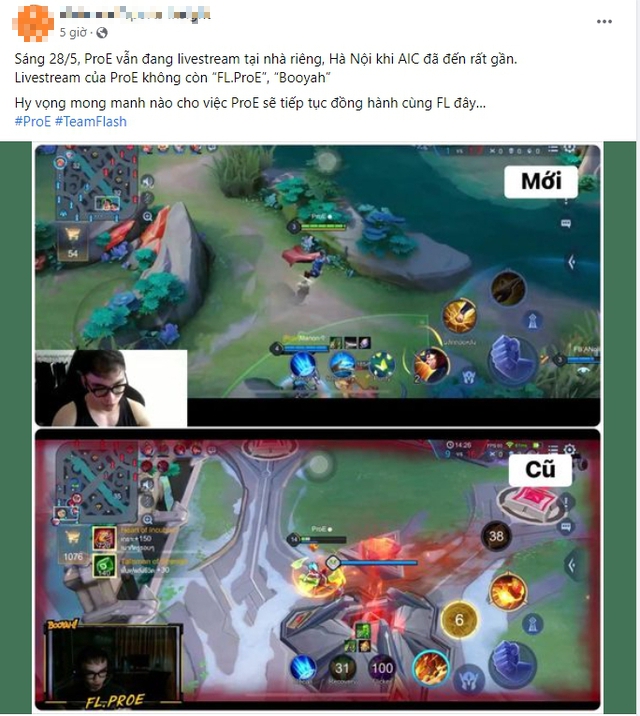 Bị một Fanpage đồn có động thái biến mất khỏi Team Flash, ProE bức xúc phản pháo - Ảnh 1. Bị một Fanpage đồn có động thái biến mất khỏi Team Flash, ProE bức xúc phản pháo - Ảnh 1.