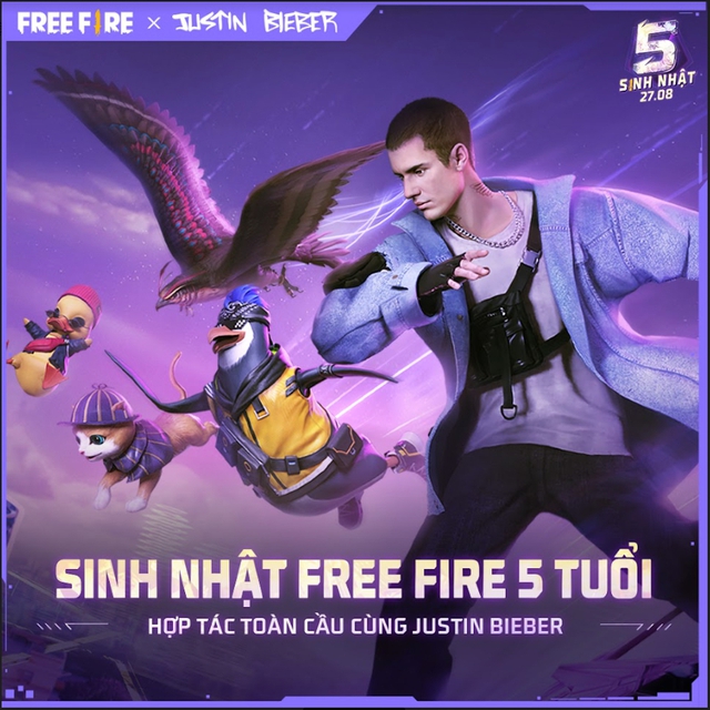 Free Fire hợp tác với Justin Bieber, trước đó thì Ronaldo được lên hẳn chương trình VTV nói về tựa game này - Ảnh 1. Free Fire hợp tác với Justin Bieber, trước đó thì Ronaldo được lên hẳn chương trình VTV nói về tựa game này - Ảnh 1.