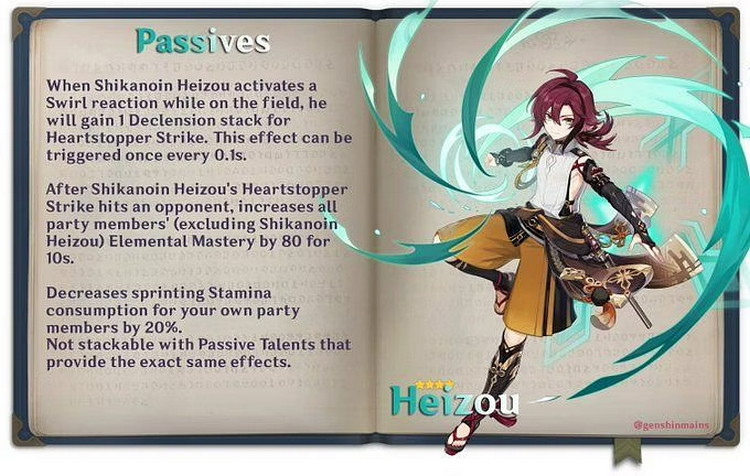 Genshin Impact: Rò rỉ bộ kỹ năng nguyên tố, và các thông tin khác của Heizou 1805 genshin impact leak reveals heizou s elemental skill burst abilities 3