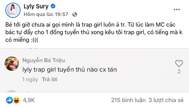 221 Bị gắn mác "trap girl", Lyly Sury lên tiếng giải thích nhưng lại khiến game thủ bật cười? 221