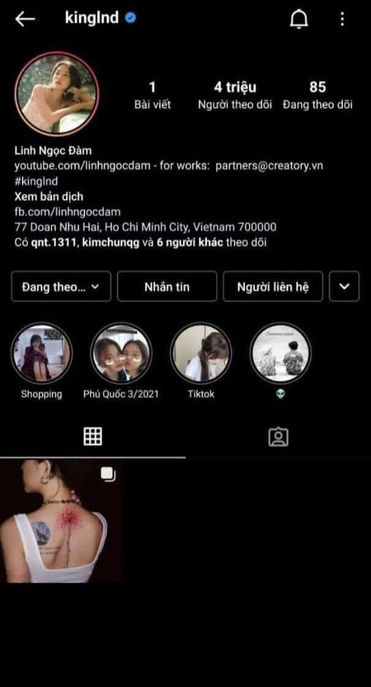 229-4 Bất ngờ Instagram gần 5 triệu follow của Linh Ngọc Đàm chỉ còn vài hình ảnh đen trắng 229 4