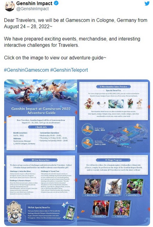 Genshin Impact sẽ xuất hiện ở Gamescom 2022 – sự kiện cực lớn với nhiều phần quà hấp dẫn 2408 genshin impact 2022 22