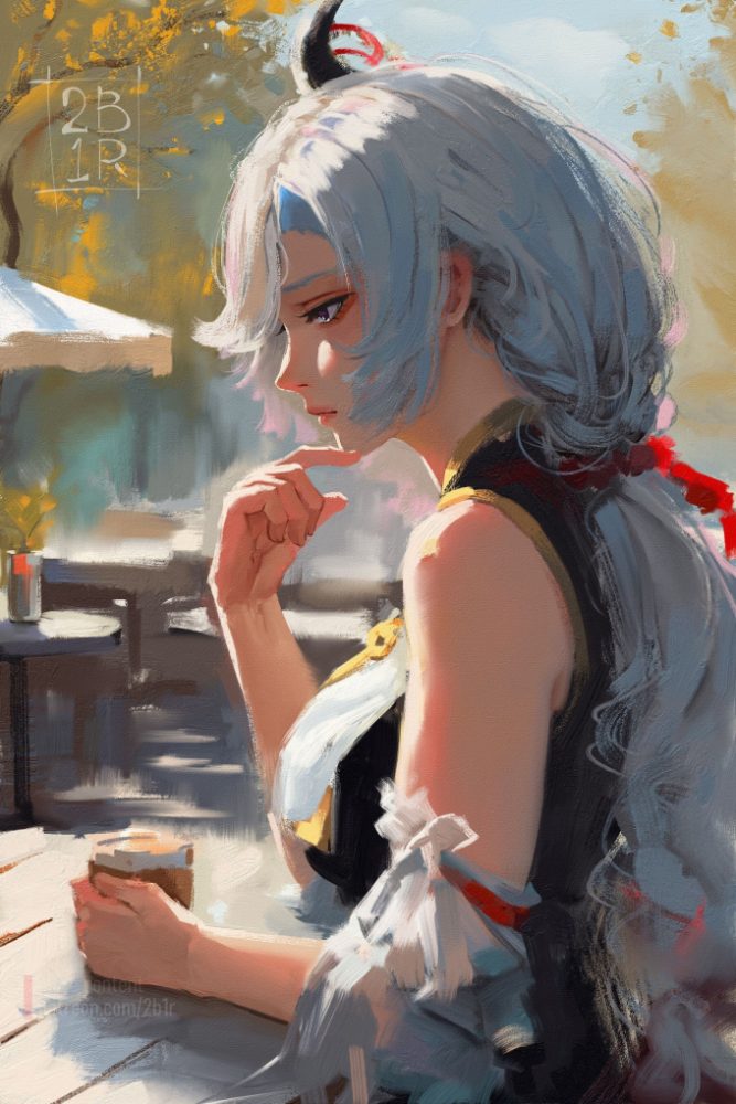 Phác họa nhân vật thành tranh sơn dầu, họa sĩ nhận về “cơn mưa” lời khen từ cộng đồng Genshin - Ảnh 4.