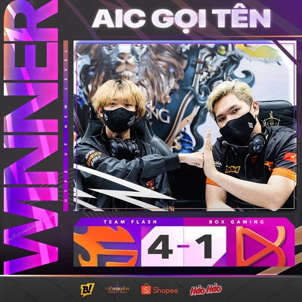 Liên Quân Mobile: Team Flash thắng đậm trước BOX Gaming giành lấy tầm vé đến AIC 2022 3 2 1