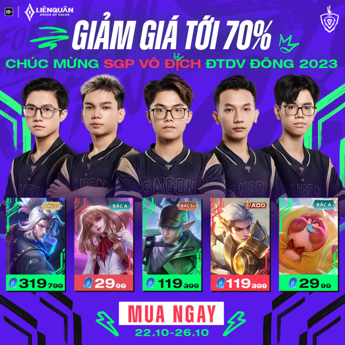 Ăn mừng SGP vô địch, Garena chơi lớn tri ân cộng đồng, khẳng định danh hiệu "chiều fan" số 1 - Ảnh 2. Ăn mừng SGP vô địch, Garena chơi lớn tri ân cộng đồng, khẳng định danh hiệu "chiều fan" số 1 - Ảnh 2.