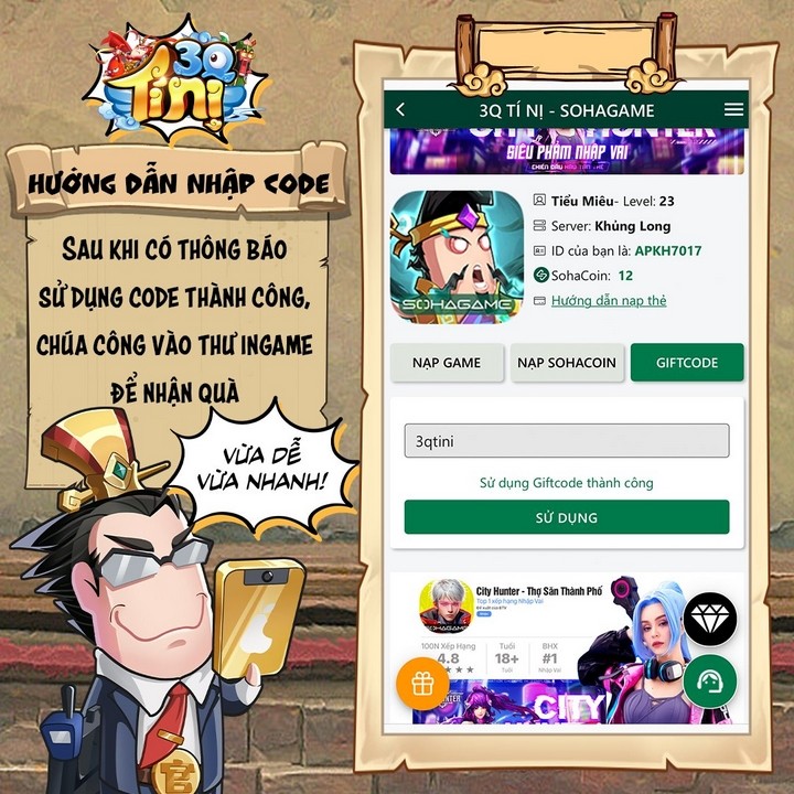 Tổng hợp gift code 3Q Tí Nị và hướng dẫn cách nhập Tổng hợp gift code 3Q Tí Nị và hướng dẫn cách nhập