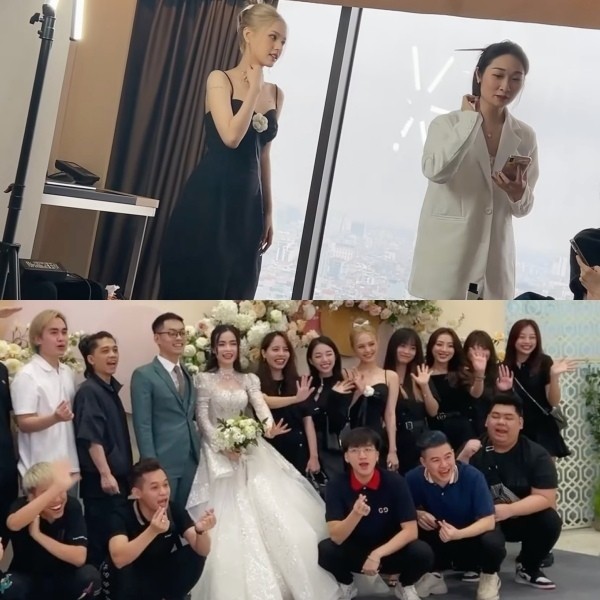 5-1 Xoài Non mặc đơn giản đi ăn cưới nhưng lại 'lấn át' hết sự chú ý của cô dâu 5 1