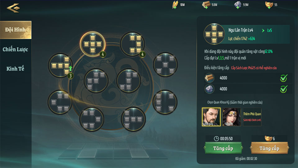 Trận hình & đội hình – Những điều game thủ Tân Ngọa Long nên biết 53 4