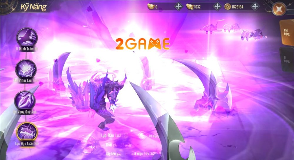 Hiệu ứng đẹp mắt của nhân vật Ảnh Nhận trong game MMORPG Tiên Vương 4D của Funtap khiến game thủ thích mê