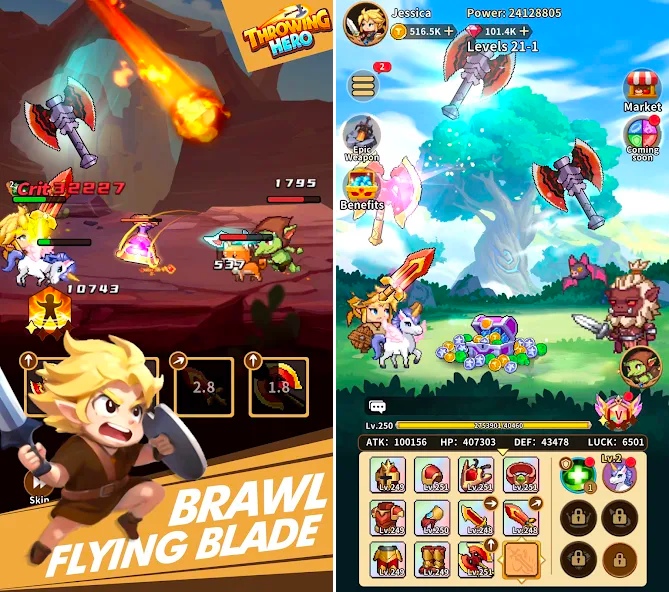 Throwing Hero - Game RPG nhàn rỗi hiện đã ra mắt trên Google Play Store