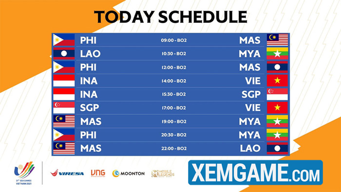 14:00 ngày 18/5 – Mobile Legends: Bang Bang Việt Nam khai trận tại SEA Games 31 a 02 04