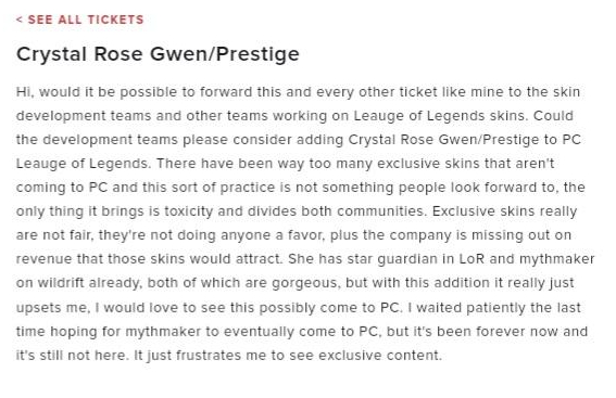 Ganh đua chỉ vì một trang phục, game thủ đồng loạt gửi thư làm phiền đội ngũ phát triển của Riot - Ảnh 2. Ganh đua chỉ vì một trang phục, game thủ đồng loạt gửi thư làm phiền đội ngũ phát triển của Riot - Ảnh 2.