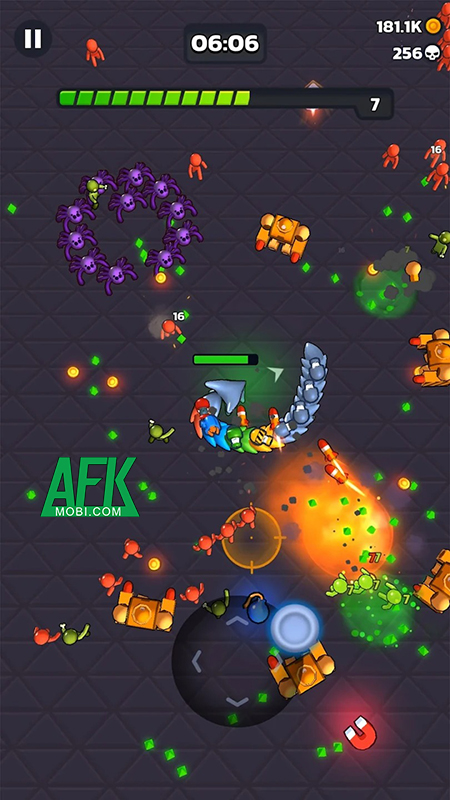 Trở thành rắn săn mồi khổng lồ trong game Battle Snakes 2