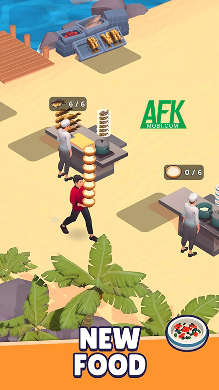 Trở thành ông chủ nhà hàng buffet bãi biển ngoài trời trong game Beach Buffet 2