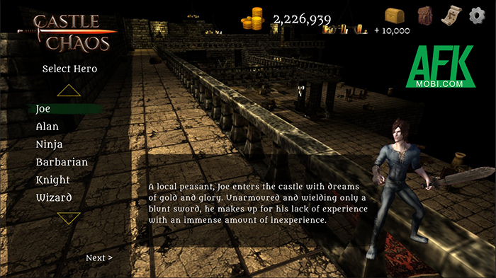 Bước vào lâu đài tối tăm chiến đấu với các kẻ thù trong game hành động Castle Chaos 4