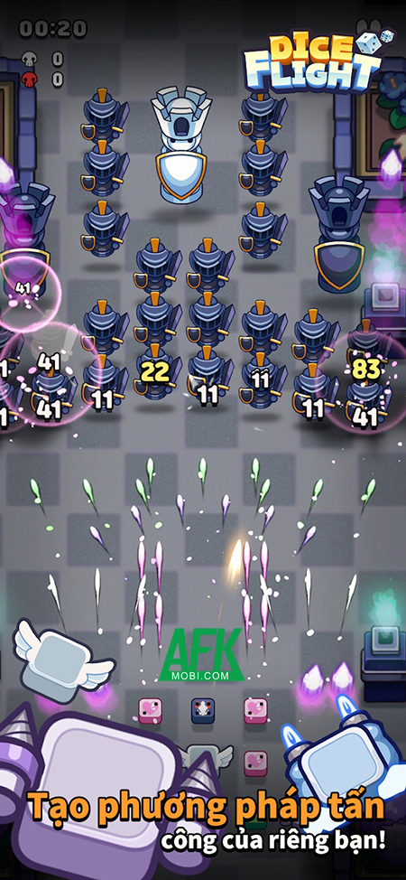 Phát triển hạm đội xúc xắc của bạn để tiêu diệt kẻ thù trong Dice Flight 0