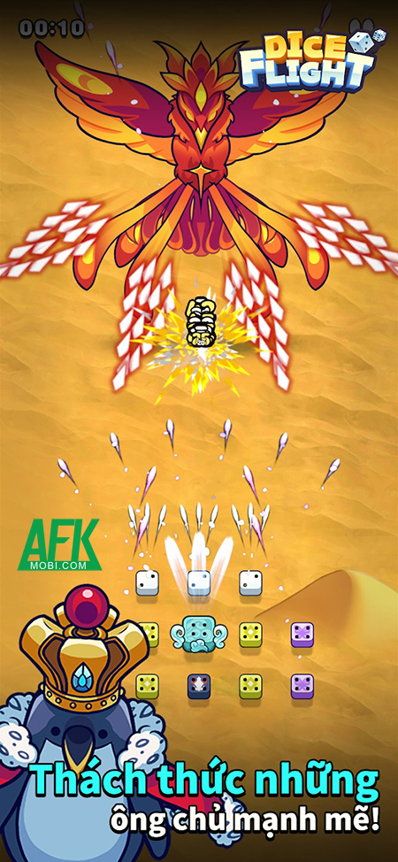 Phát triển hạm đội xúc xắc của bạn để tiêu diệt kẻ thù trong Dice Flight 1
