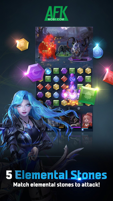 Dungeon & Stones : Match-3 RPG với đồ họa 2D đẹp mắt và lối chơi xếp kim cương gây nghiện 3