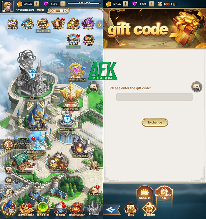 AFKMobi tặng nhiều gift code game Heroes of Awakened Magic giá trị 0 AFKMobi tặng nhiều gift code game Heroes of Awakened Magic giá trị 0