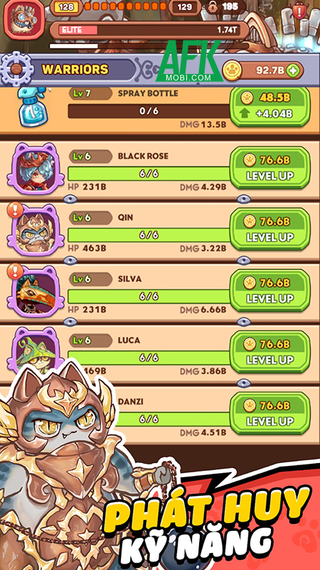 Meow Meow Warriors mang đến lối chơi tap tap đấu tướng nhàn rỗi 1