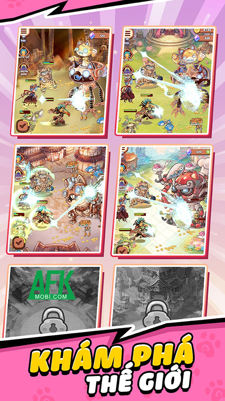 Meow Meow Warriors mang đến lối chơi tap tap đấu tướng nhàn rỗi 3