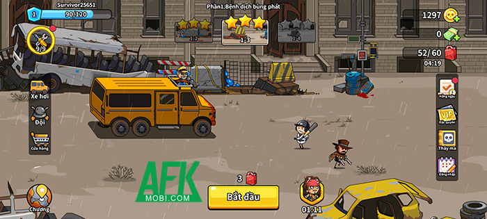 Bảo vệ căn cứ xe buýt của bạn trước bọn thây ma trong Zombie Buster: Bus Blitz 0