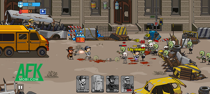 Bảo vệ căn cứ xe buýt của bạn trước bọn thây ma trong Zombie Buster: Bus Blitz 1