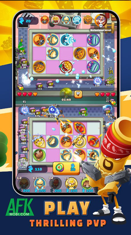 Vào Food Fight TD: Tower Defense bảo vệ căn bếp trước bầy côn trùng ăn vụng 2