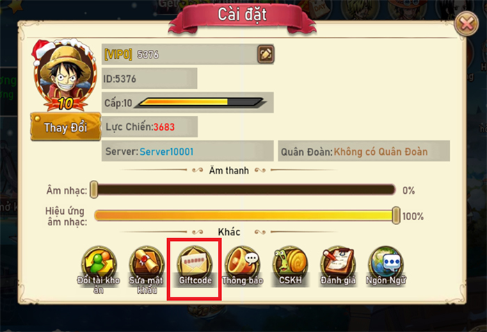 Tổng hợp gift code game Hải Tặc Origin mới nhất trong tháng 0