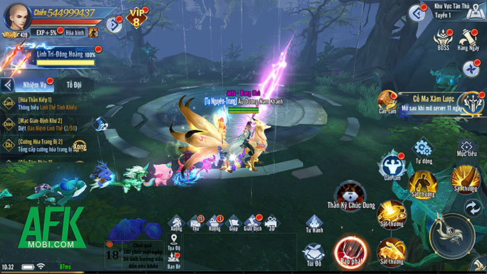 AFKMobi tặng nhiều gift code game Long Thần PK - Funtap giá trị 1