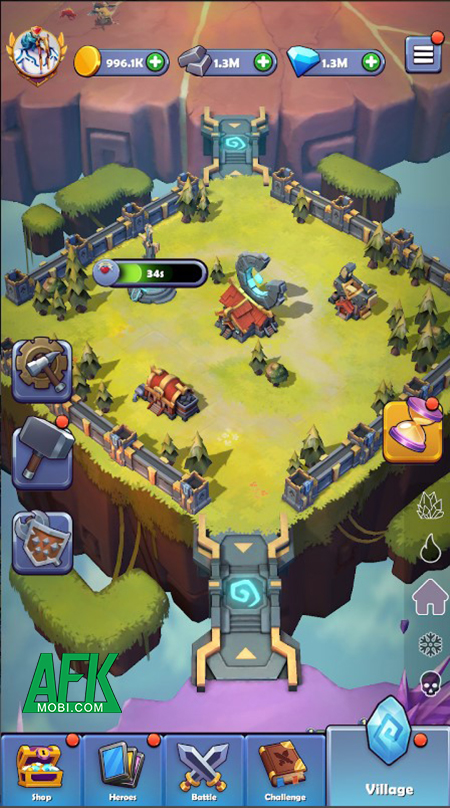 Idle Sky Village – Hero Merge: Ghép đội anh hùng, đánh bại quái vật 2