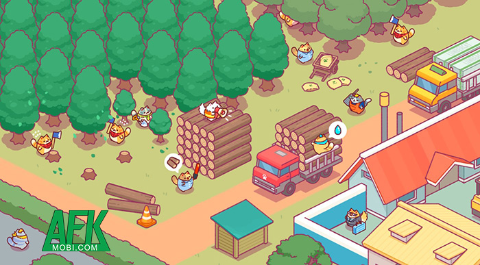 Game Lumbercat : Idle Tycoon kể về những chú Mèo chăm chỉ 2