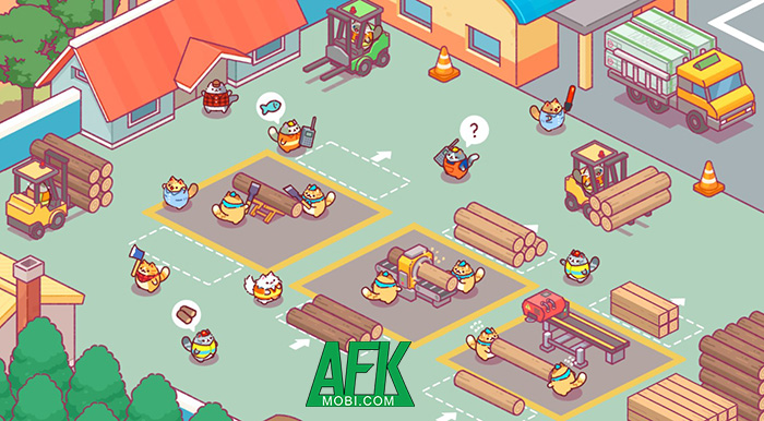 Game Lumbercat : Idle Tycoon kể về những chú Mèo chăm chỉ 3