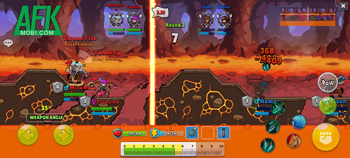 Toss Kingdom Multiplayer game bắn súng canh tọa độ không cần chờ lượt 1