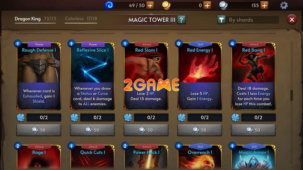 Các thẻ bài chức năng khác nhau trong game Aftermagic
