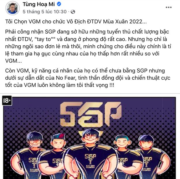 Lai Bâng “phản pháo” cực căng khi bị BLV triệu follow ý kiến đội hình của SGP chỉ là “những ngôi sao đơn lẻ” - Ảnh 2.