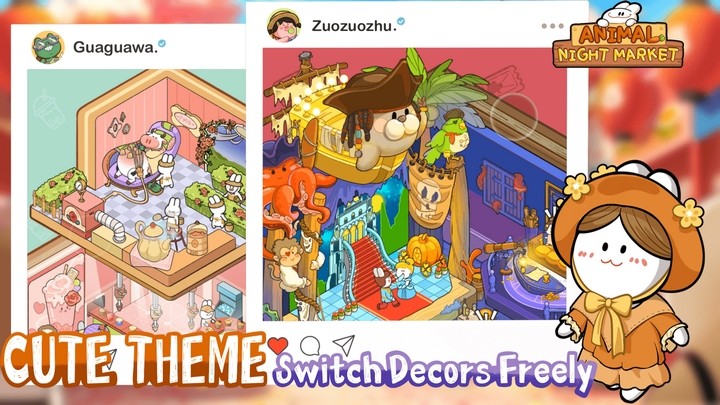 Animal Night Market: Tham gia chợ đêm nhộn nhịp trong thế giới động vật dễ thương Animal Night Market: Tham gia chợ đêm nhộn nhịp trong thế giới động vật dễ thương