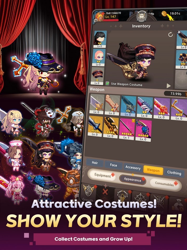 Trở thành nhà thám hiểm mạnh mẽ nhất trong Arcana Blade: Idle RPG Game Trở thành nhà thám hiểm mạnh mẽ nhất trong Arcana Blade: Idle RPG Game