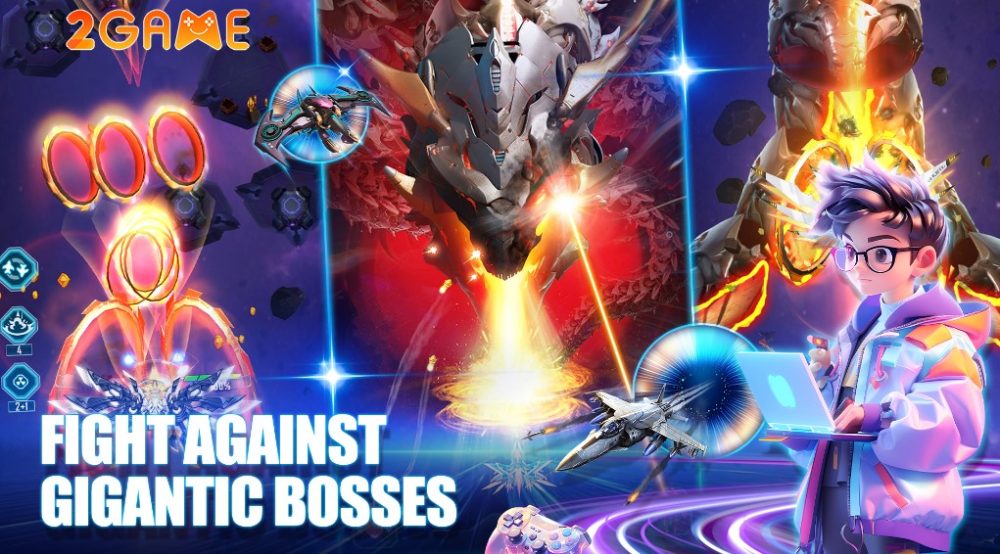 Hạ gục con trùm siêu to khổng lồ trong game Attack Galaxy Invader Squad